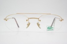 Vintage Glasses LACOSTE 753 Gold Half-Rim Eyeglass Frame