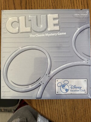 Clue The Classic Mystery Game Disney Vacation Club Edition Hasbro New Sealed