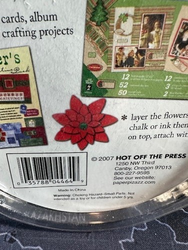 Abbellimento Fiore Seta Poinsettias Hot Off The Press 25 Pezzi HOTP 4444 TX - Foto 3 di 3