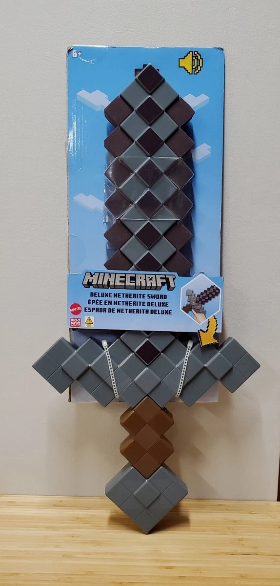 Minecraft Toys, Deluxe Netherite Sword, Lights and Sounds, Role-play