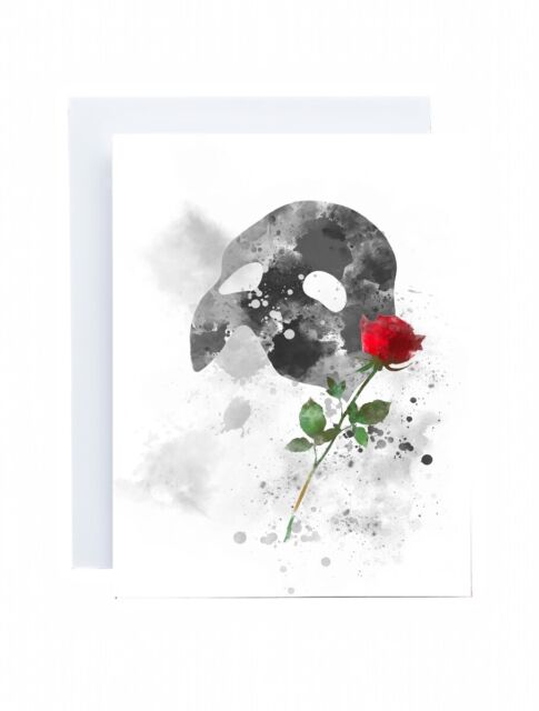 Phantom of the Opera 5 x 7 Greeting Card Valentines/Birthday/Anniversay Card Phantom of the Opera 5 x 7 Greeting Card Valentines/Birthday/Anniversay Card