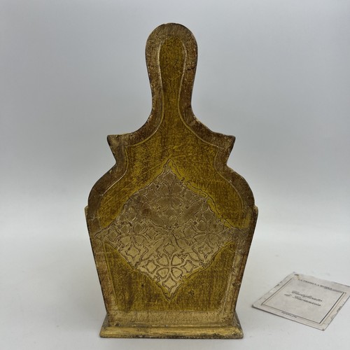 Antiker Briefkasten aus Holz Postfach Dokumentenhalter Schreibtisch Gold Barock - Bild 3 von 9