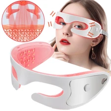 Electric 3D Eye Massager Red LED Light Therapy Device Vibration Massage Eye Mask