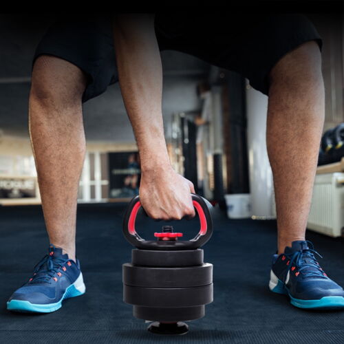 NEW 40LB 5 in 1 Adjustable Dumbbell Set , Fitness Exercises for Home Gym, Black - Picture 7 of 9