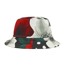 Vibrant Floral Bucket Hat Summer Accessory Unisex Hat Beachwear Casual Fashion