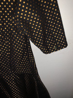 Ted Baker Black And Gold Polka Dot 