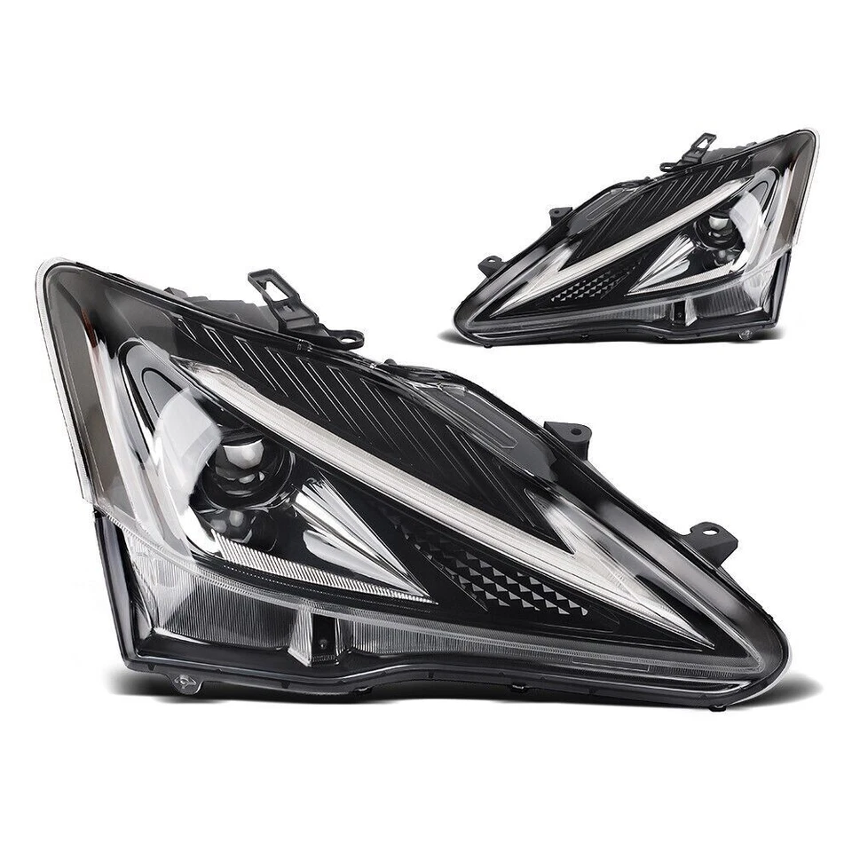 New Pair LED DRL Sequential Headlight Signal For 2006-2013 Lexus IS250 IS350 - Imagem 2 de 4