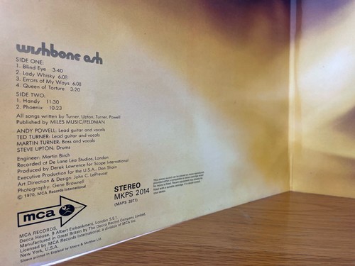 WISHBONE ASH - WISHBONE ASH 1st UK MCA Pink/Red Labels 1970 LP - Picture 2 of 8