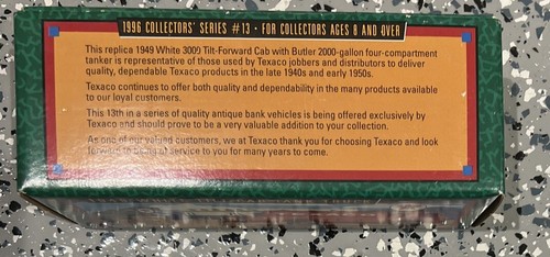 Texaco 1949 Volvo Tilt Cab Tank Truck Die-Cast Locking Bank with Key Ertl NEW - Picture 2 of 3