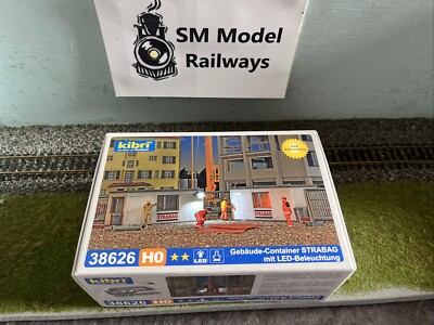 Kibri 38626 HO Scale Baustelle Bürocontainer & Zaun mit LED Beleuchtung