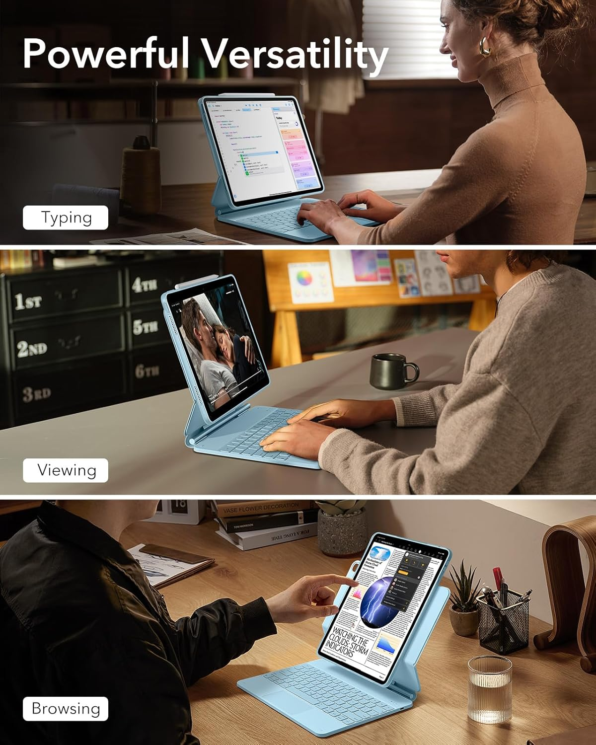 Upgrade Your iPad Air 13 Inch M2 2024 with a Sleek Keyboard and Protective Case