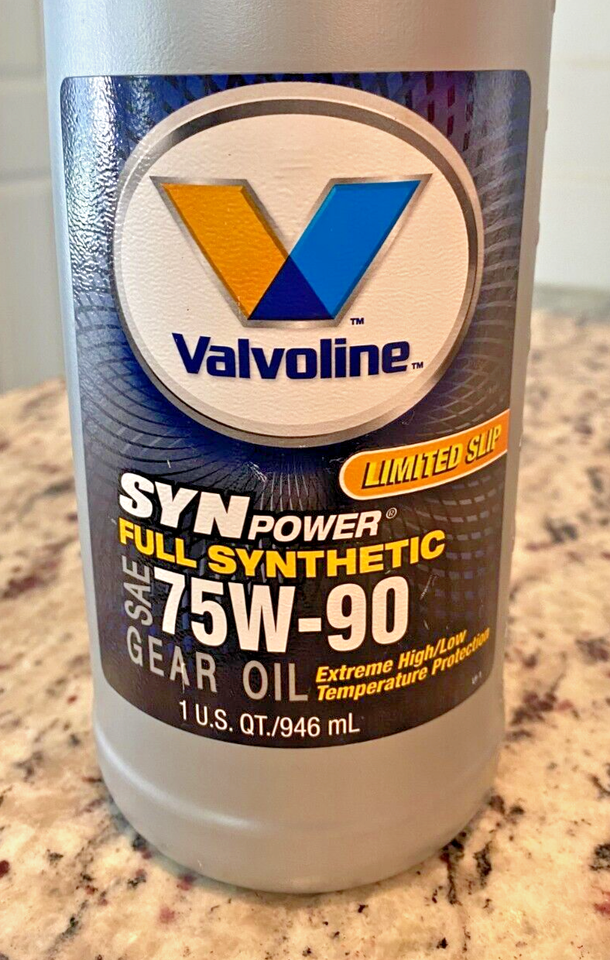 VALVOLINE SYNpower FULL SYNTHETIC 75W90 GEAR OIL 1 QUART eBay