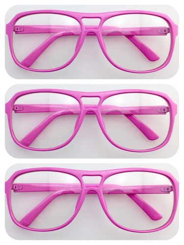 Large Frame Eyewear Clear Lens Party Fun Wear Unisex Fashion Double Bridge Y1167 - Picture 28 of 36