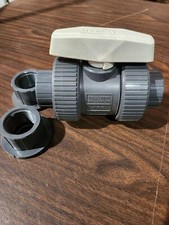 Hayward TB10100ST 1" SCH80 True Union Ball Valve PVC Socket/Thread Viton O-Rings