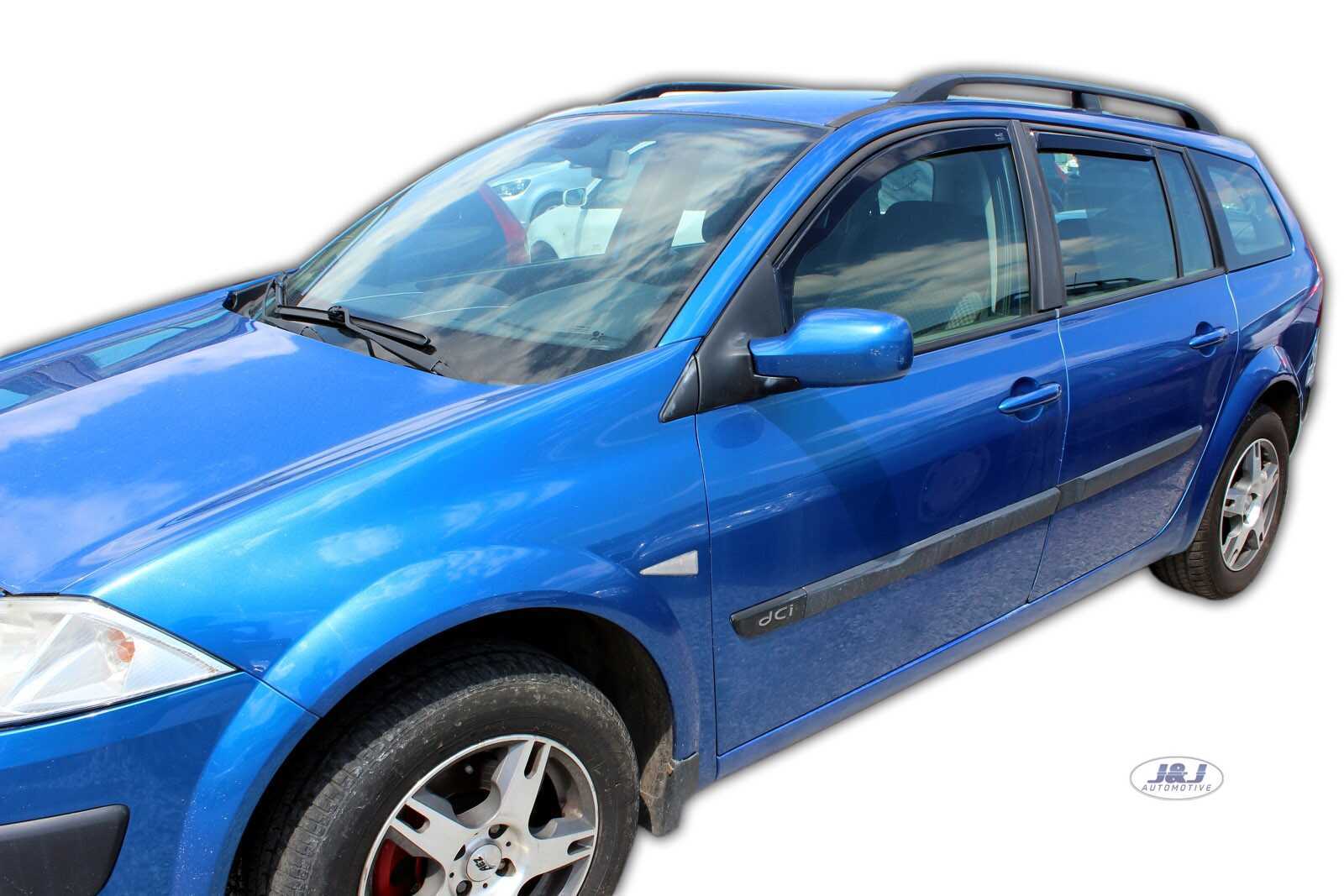 Déflecteurs d'air Megane 2 Break 2002-2008, déflecteurs de vent HEKO 4 pièces en plastique