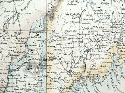 VEREINIGTE STAATEN NORDAMERIKA, NORDOSTEN USA Fullarton original antike Karte um 1860 - Bild 4 von 5