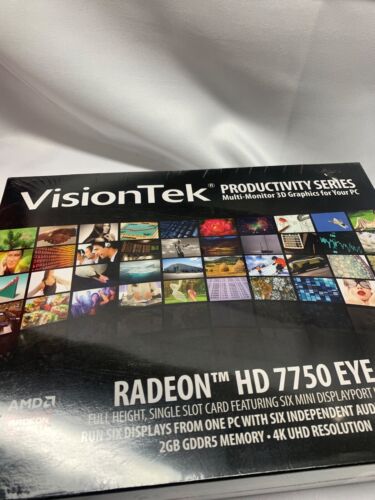 VisionTek Radeon HD 7750 2GB Eye 6 -Multi Monitor 3D Graphics*New-Sealed - Picture 2 of 6