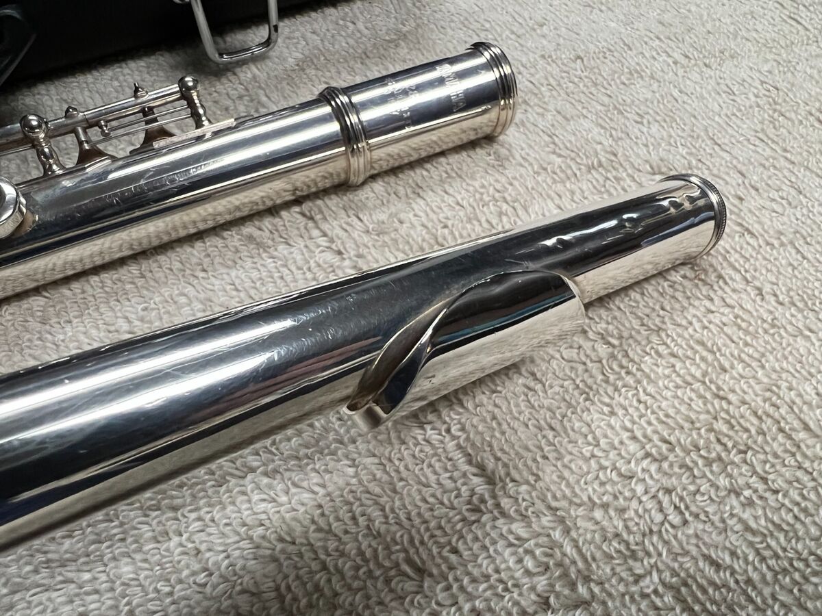 Yamaha 281 Open Hole Silver Plated Flute, Inline G ~ Made in Yamaha 281 Open Hole Silver Plated Flute, Inline G ~ Made in