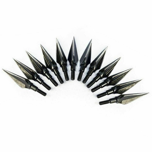 Archery 12X Carbon Broadheads 100 Grain Arrowheads Points 3 Sharp Blade Shooting - Bild 4 von 14