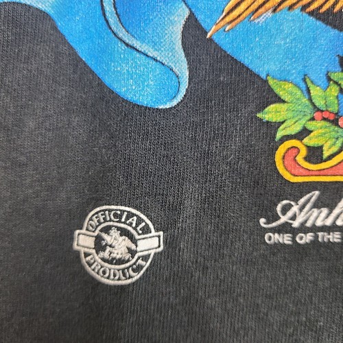 Vintage 1993 Anheuser Busch Beer T-Shirt Medium Black Eagle Single Stitch - Picture 6 of 9