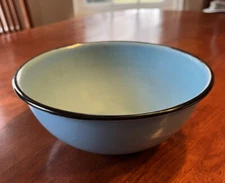 Vintage Enamelware/Graniteware KOCKUMS KER 18cm Sweden Blue Bowl