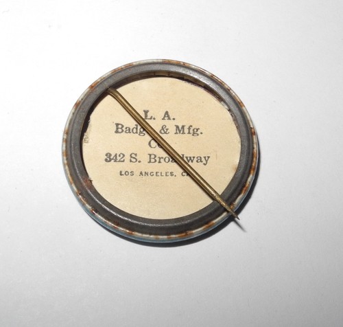 1913 Baseball Frank "Pop" Dillon Day Pacific Coast League Los Angeles Angels Pin - Picture 2 of 2
