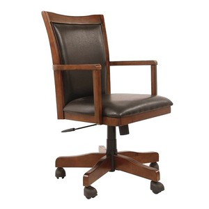 Mission-Craftsman-Oak-Leather-Executive-Office-Arm-Chair-New