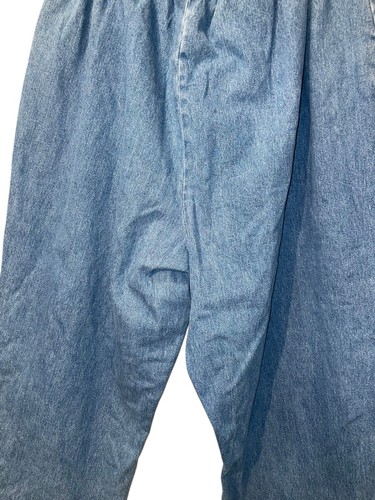 Women's Chic Blue Jean Pants 100% Cotton Elastic Waist Stretch Sz 24W - Picture 5 of 6