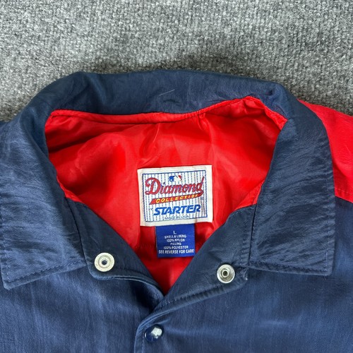 Vintage Cleveland Indians Starter Jacket Mens Large Diamond Collection Guardians - Picture 4 of 13