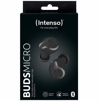Intenso True Wireless Kopfhörer T200 Bluetooth Buds MICRO Akku schwarz