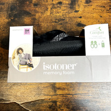 Isotoner Memory Foam Slippers Women Small Size 6.5-7 Black Slip on READ
