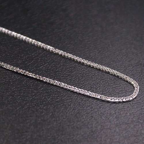PT950 Pure Platinum 950 Necklace Women 1mm Wheat Link Chain 4-4.2g 17.9in - Picture 4 of 5