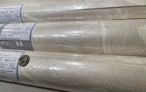 1 Roll PIERRE FREY Paris FP562001 NUAGES Linen Vinyl Wallpaper $750 Retail - Picture 17 of 22