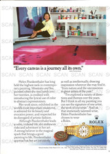 1995 Rolex Watch Vintage Magazine Ad   Helen Frankenthaler
