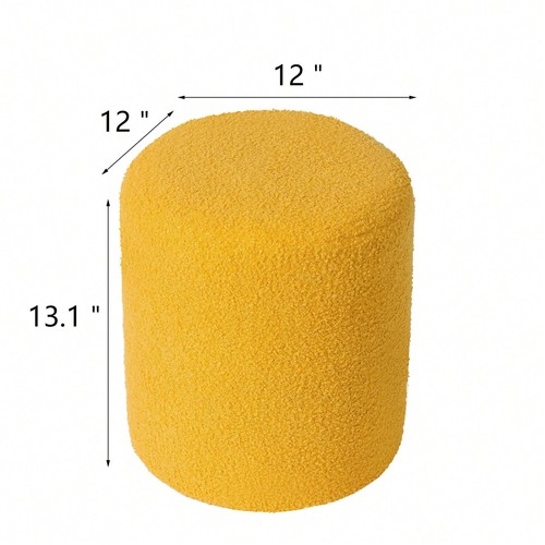 Modern round Ottoman upholstered sea upholstered dresser stool footstool-Limited - Picture 20 of 23