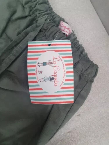 Organic Cotton Unisex Baby Trousers La Coqueta Alex Kids Bottom Green 12M RRP£39 - Picture 4 of 6