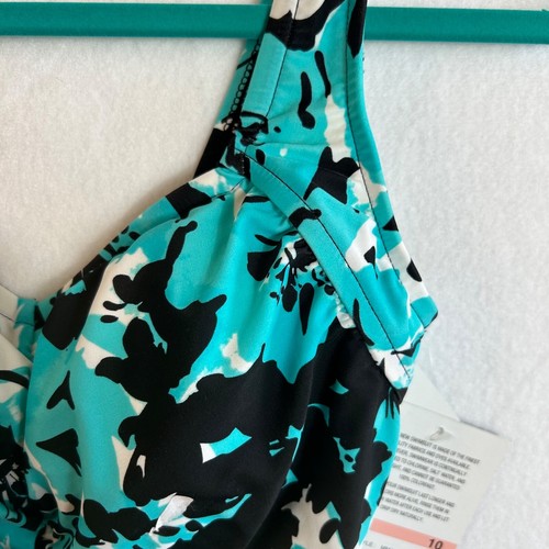 Maxine of Hollywood Women's Ruched Front Floral One Piece Swimsuit Size 10 - Picture 3 of 11