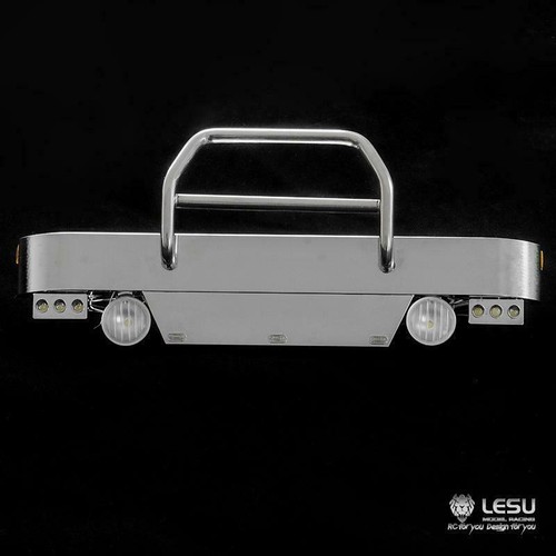1/14 Metal LESU Front Bumper with Light for RC Tamiya Tractor Truck Car Model - Picture 6 of 7