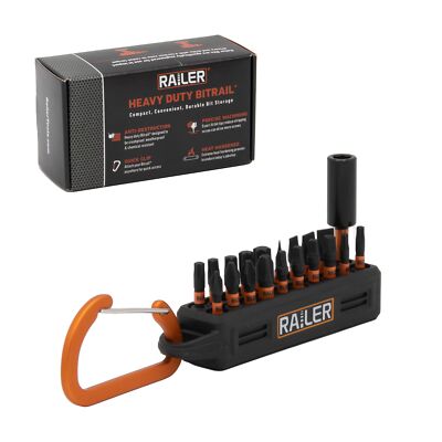 Railer 20pc Screwdriver Bit Set - Premium S2 Steel 1 Inch Impact Driver 20-Piece