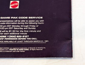 Nintendo NES 'POWER GLOVE' Instruction Manual Booklet - MATTEL - 1989