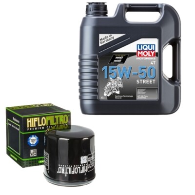 Benelli Tornado 1130 Tre Bj. 2008, LiquiMol 15W-50 Street 4L, HiFlo Ölfilter Set