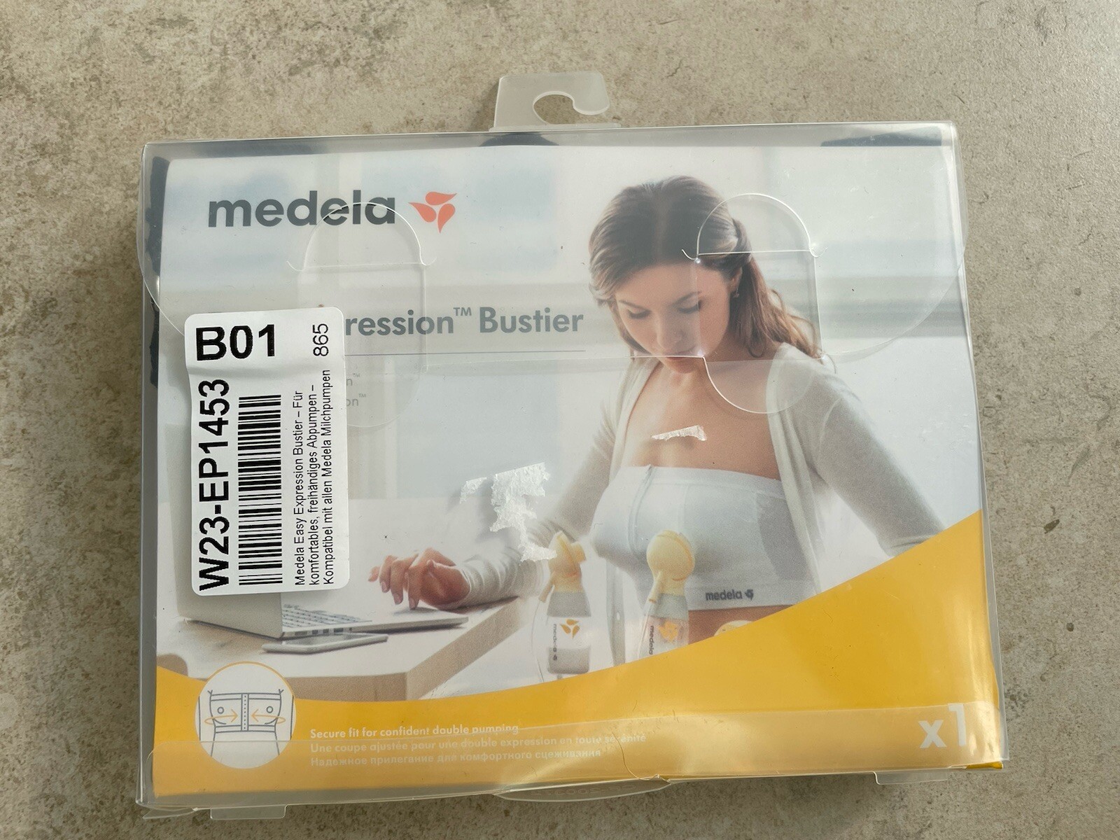 Medela Easy Expression Bustier  für komfortables freihändiges Abpumpen M Schwarz
