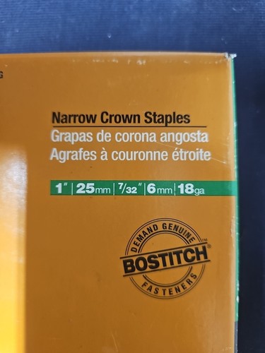 BOSTITCH SX50351-G 18GA 1"X 7/32" SX Narrow Indoor Crown Staples 5000pc  - Bild 4 von 8