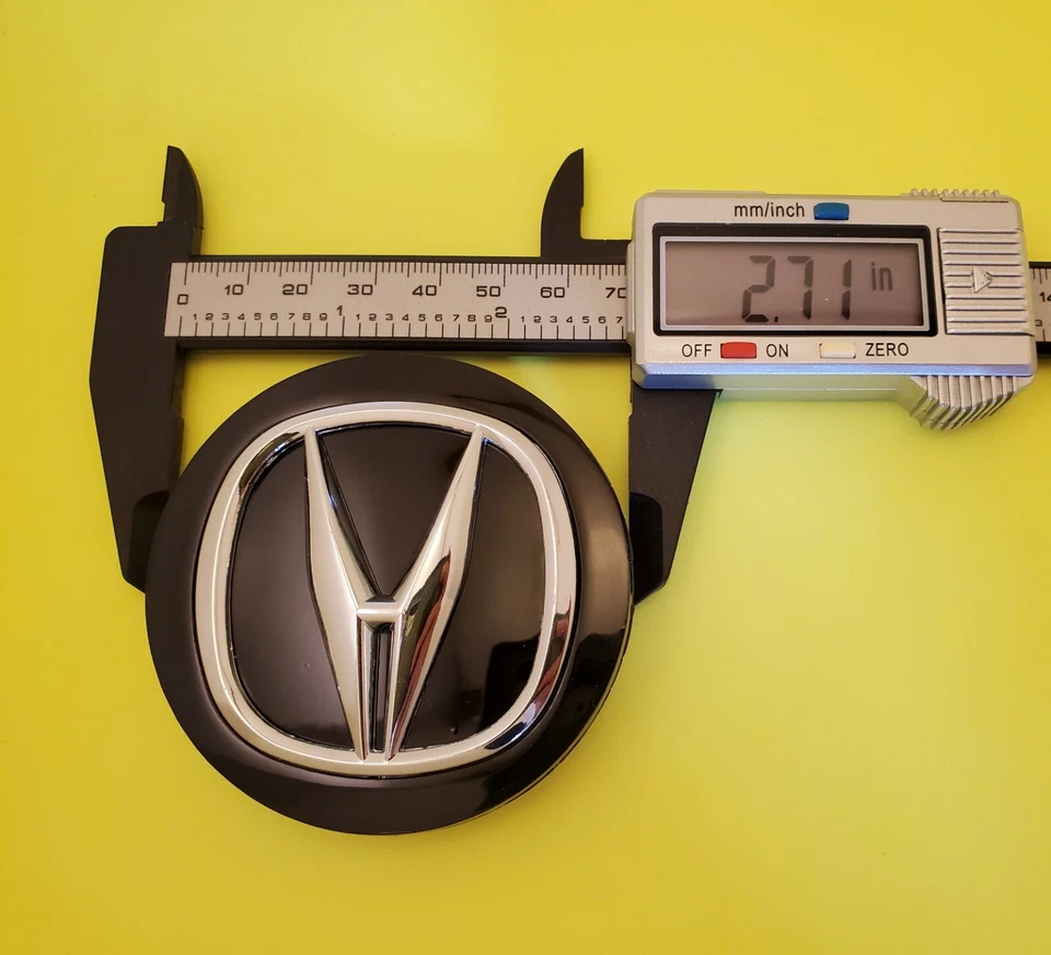 ACURA Set Of 4 Black-Chrome Wheel Center Caps 69MM - Satisfaction Guaranteed  Foto 3 de 4