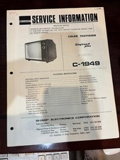 ORIG. SHARP C-1949 C1949 TV Repair Service Manual ORIGINAL