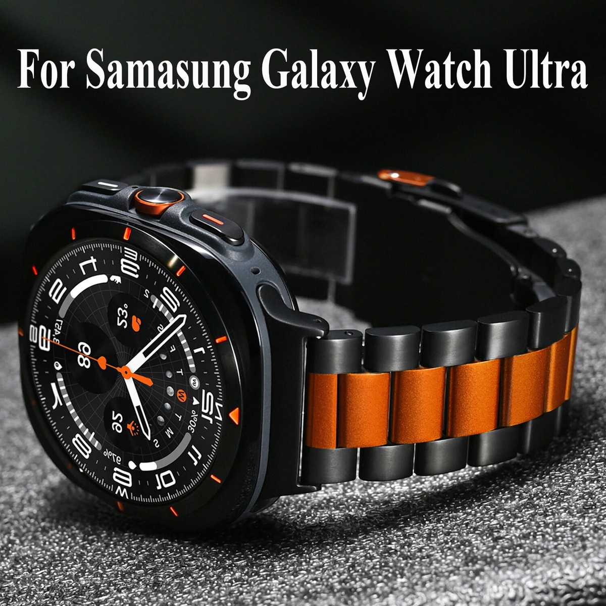 Men Titanium Band For Samsung Galaxy Watch Ultra 2025 47mm Luxury Metal  Strap