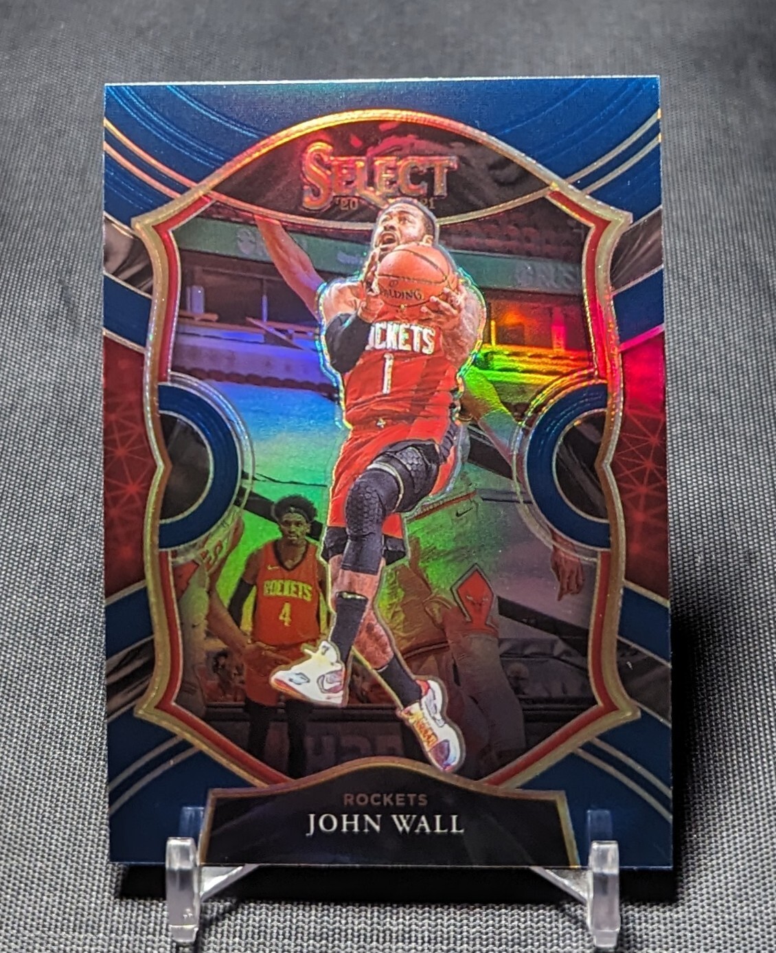 John Wall Retail Blue Silver Prizm Holo 2020-21 SELECT Card #31 Houston Rockets