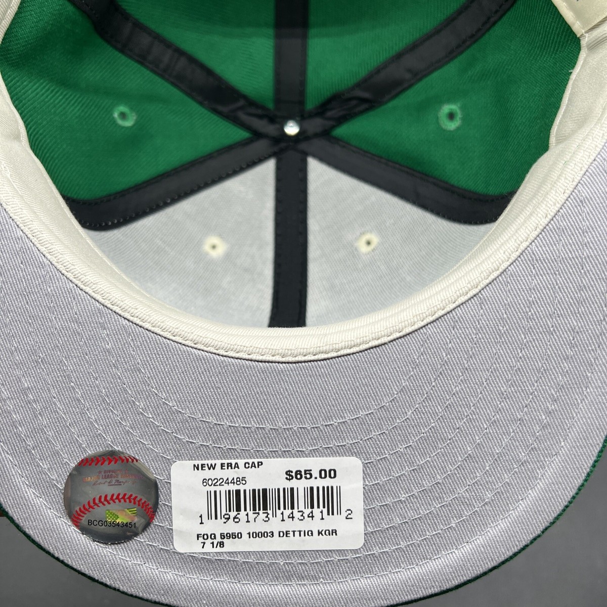 New Era Fear Of God Essentials White Green Cap Hat FOG Fitted Size