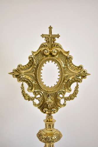 + Large Traditional French Reliquary for your relic + 18" Ht. + chalice co. (#9) - Picture 14 of 16