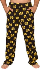 Wu Tang Clan Logo Yellow and Black Lounge Pants - Comfortable Cosplay Sleepwear